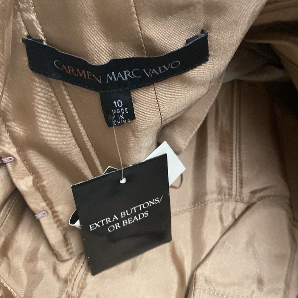 Carmen Marc Valvo Pleat Cocktail Dress - Picture 11 of 12